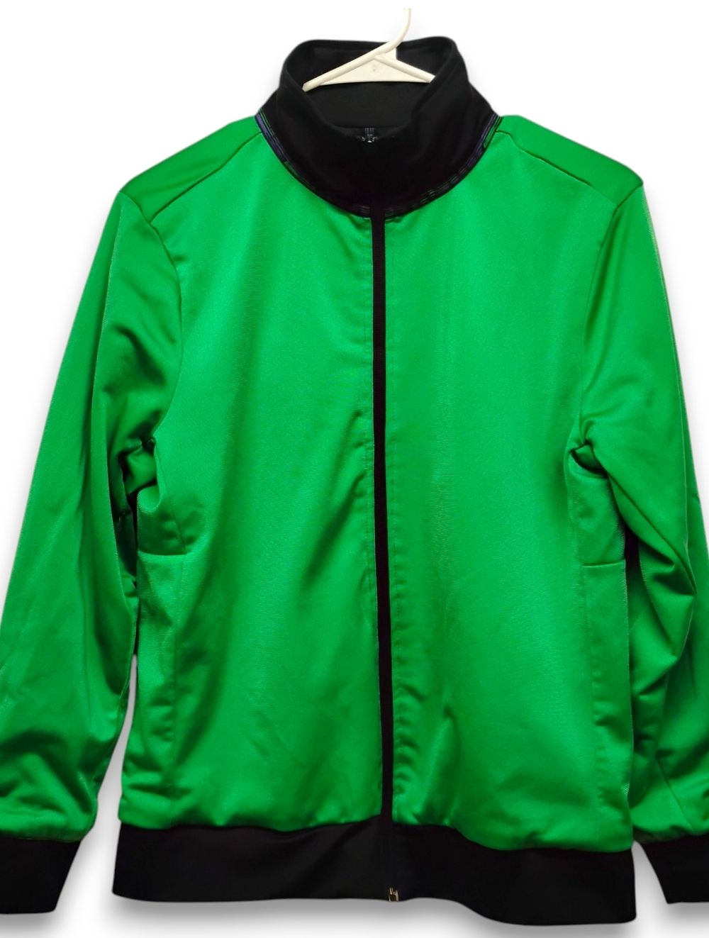 REEBOK - Unisex Black Green Reversible Windbreaker Jacket - Medium - Picture 3 of 4